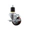 Service Caster 3'' Maroon Poly Swivel 1-7/8'' Expanding Stem Caster with Brake SCC-EX20S314-PPUB-MRN-TLB-178 - alternate 1